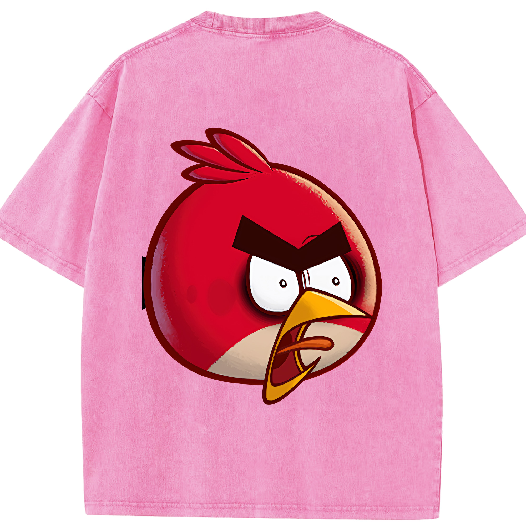 （画像用） Angry Birds アングリーバード 綿100% ヴィンテージ風 半袖Tシャツ（背面プリント）